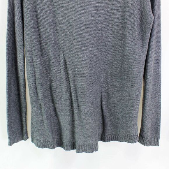 89th & Madison Womens Pullover Sweater Gray Scoop Neck Studded Ribbed Hem - Picture 6 of 8